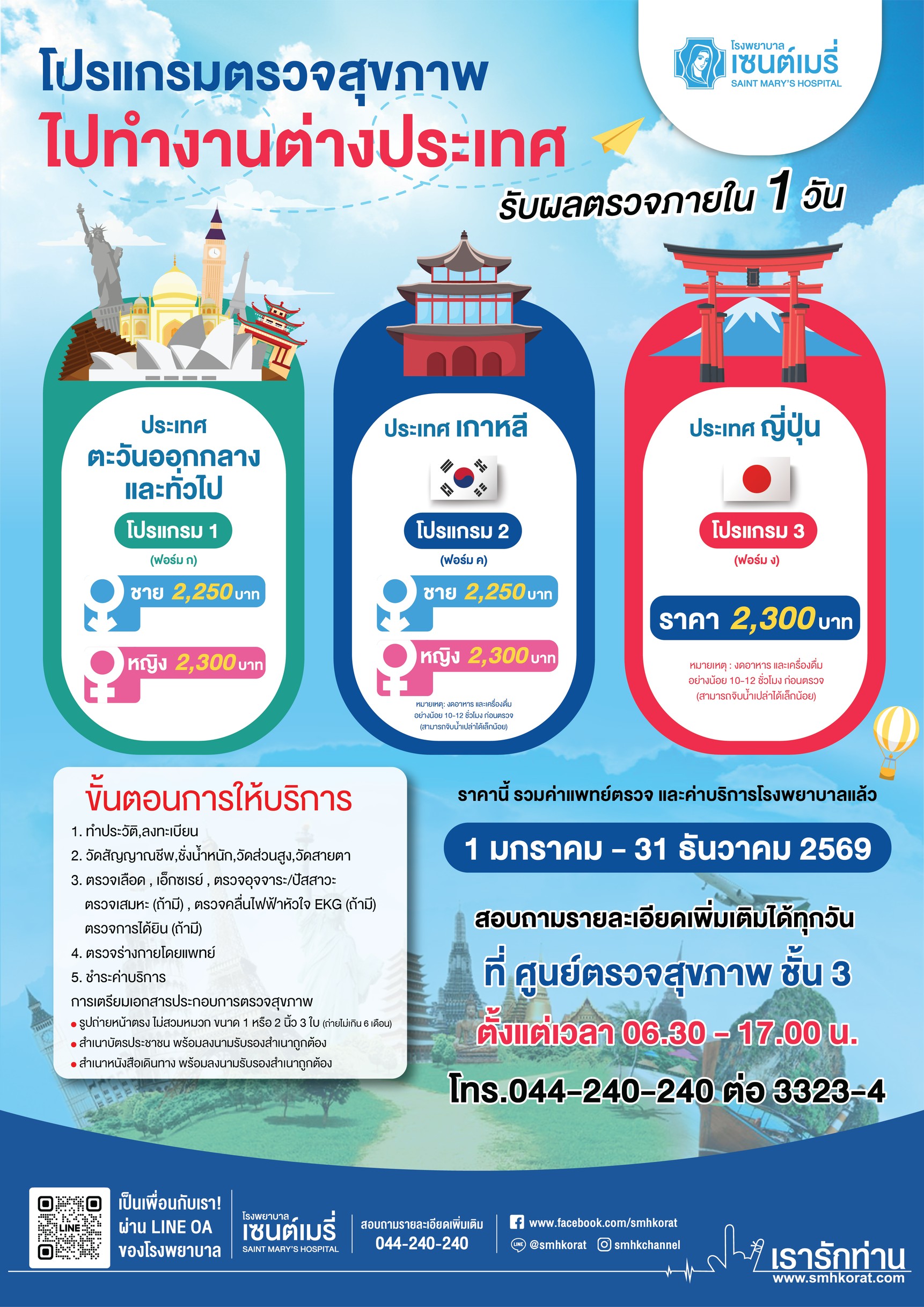 ตรวจสุขภาพไปทำงานต่างประเทศ